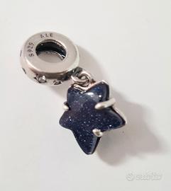 Pandora Charm Stella Blu Vetro di Murano