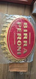 targa birra peroni in lamiera