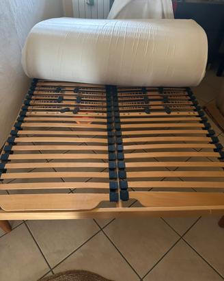 Rete a doghe con regolazione + materasso lattice