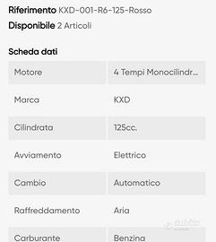 QUAD KXD  125 per bambini e ragazzi 
