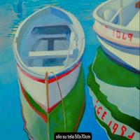 quadro  dipinto olio su tela 50 x 70 cm .