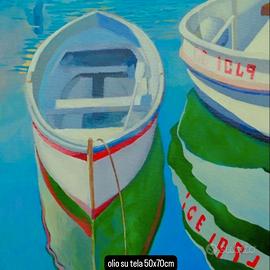 quadro  dipinto olio su tela 50 x 70 cm .