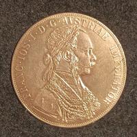 Moneta di 4 Ducati austriaci vintage riconiata