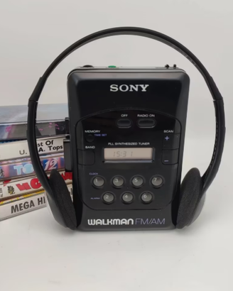 Sony Walkman WM-F2031 + Cuffie + Cassette
