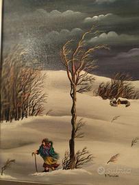 dipinto ad olio  F. Mureden con certificato 