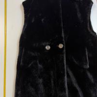 Pelliccia sintetica nera NUOVA