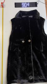 Pelliccia sintetica nera NUOVA