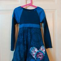 💙 Abito fantasia Desigual - blu scuro con cuori💙