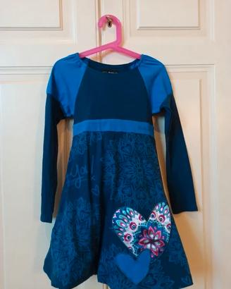 💙 Abito fantasia Desigual - blu scuro con cuori💙