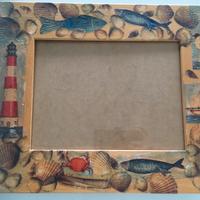 Cornice decoupage in legno