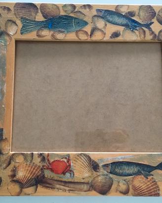 Cornice decoupage in legno
