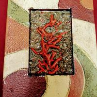 Cornice quadretto con corallo rosso di Alghero