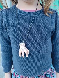 Halloween collana Mano Addams  nuova
