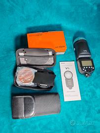 Kit Flash Godox V1s + Trigger XProS + AK-R1 (Sony)