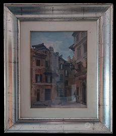 Quadro di Rinaldo Caressa ("Angoli  Trasteverini")