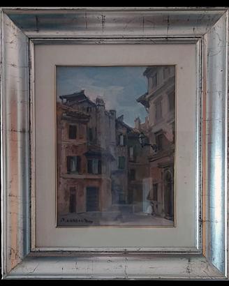 Quadro di Rinaldo Caressa ("Angoli  Trasteverini")
