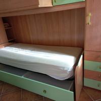 Cameretta con letto a castello e armadio