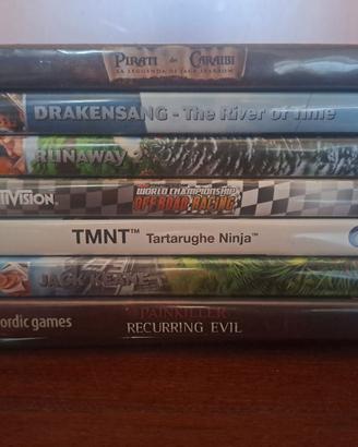set di 8 videogames PC DVD-ROM vintage 2004/2012