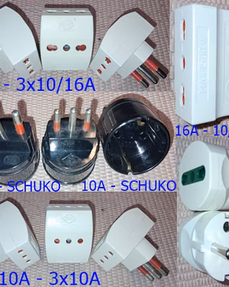 Adattatori e Sdoppiatori prese 10A 16A SCHUKO 16A