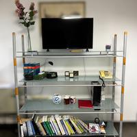 Libreria Moderna in Vetro e Alluminio