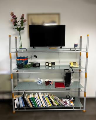 Libreria Moderna in Vetro e Alluminio