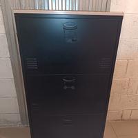 Scarpiera in metallo stile industriale – 3 ripiani
