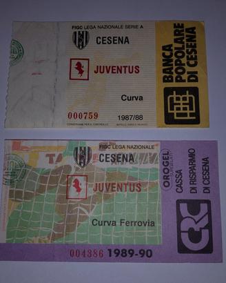 Due biglietti Serie A Cesena-Juventus