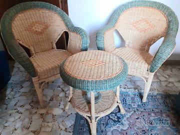 Set sedie e tavolino