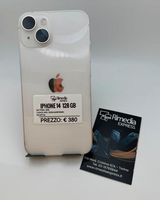 iPhone 14 128GB bianco usato garanzia 