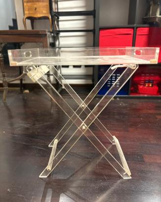 Tavolo pieghevole in plexiglass