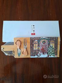Set tagliere, 2 coltelli da formaggio.Villa D'Este