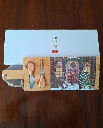 Set tagliere, 2 coltelli da formaggio.Villa D'Este