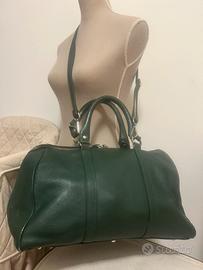 Borsa in pelle verde