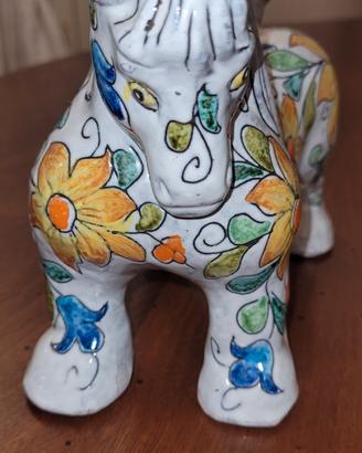 cavallo in ceramica da collezione Mancioli 