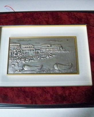 Quadro radica e argento collezione Alliani