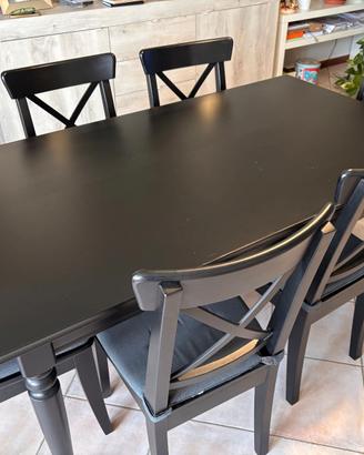 Tavolo IKEA allungabile + 6 sedie – robusto