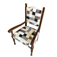 Sedia vintage in legno con braccioli anni 50