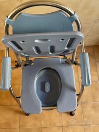 Sedia comoda WC pieghevole regolabile-MAI USATA