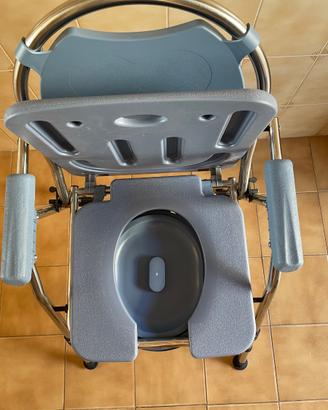 Sedia comoda WC pieghevole regolabile-MAI USATA