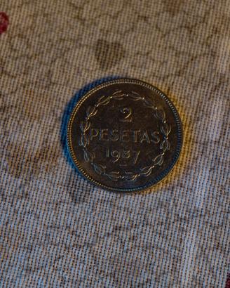 Moneta 2 Pesetas  1937