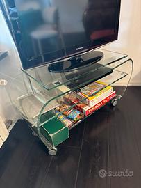 Mobile porta tv in cristallo