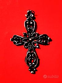 CIONDOLO *NUOVO* CROCE GOTICA *STILE ANTICATO*