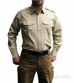 Camicia Manica Lunga Militare Esercito Cachi