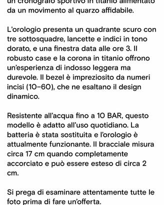 Orologio full titanio