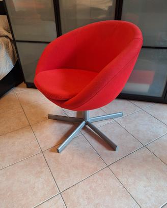 sedia Skruvsta IKEA rossa