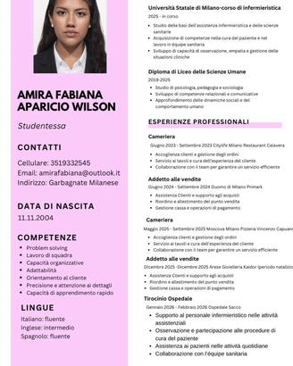 Cameriera/Barista/Vendite/babysitter/dogsitter