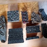ANTICHI STAMPI INDIANI PER TESSUTO