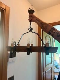 lampadari legno da taverna