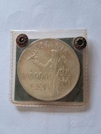 Moneta argento 700 del 1946 -100000 LEI Romania