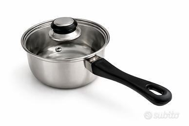 Pentolino in acciaio antiaderente, diametro 16cm